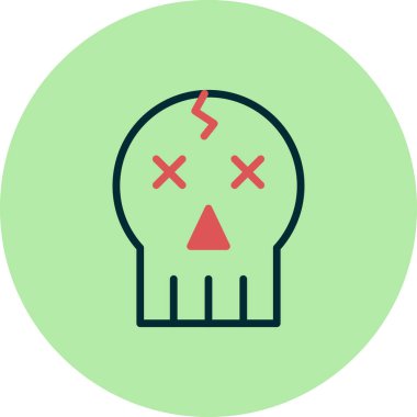 Kurukafa simgesi vektör illüstrasyonu