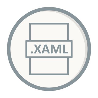 XAML dosya biçimi vektör illüstrasyonu
