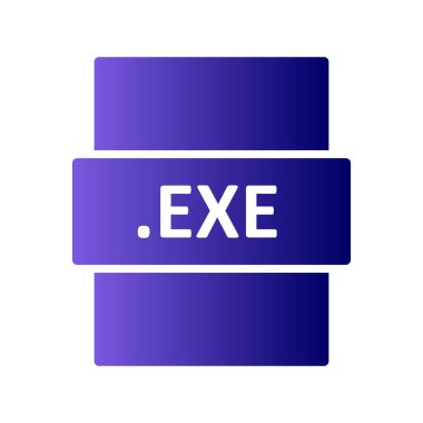 exe dosya biçimi vektör illüstrasyonu