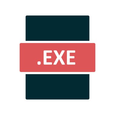 exe dosya biçimi vektör illüstrasyonu