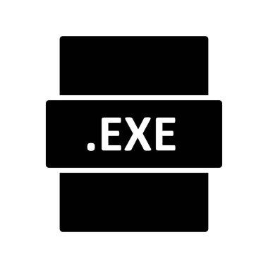 exe dosya biçimi vektör illüstrasyonu