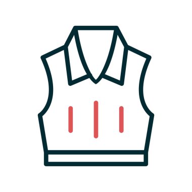 Yelek. Web simgesi basit illüstrasyon