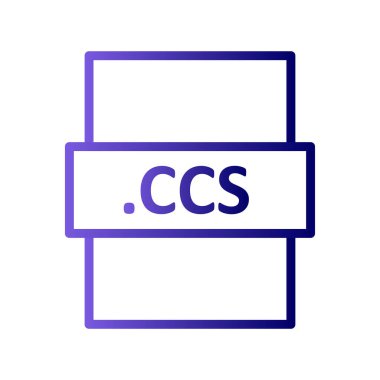 CCS dosya biçimi vektör illüstrasyonu