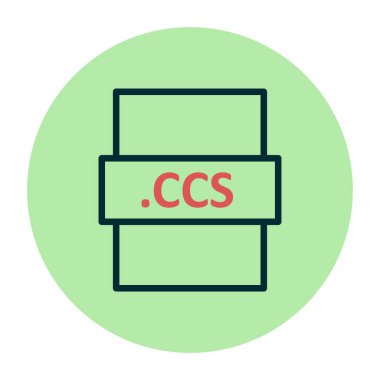 CCS dosya biçimi vektör illüstrasyonu