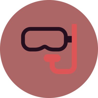 Bir scuba maskesi simgesinin vektör çizimi