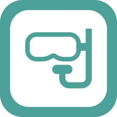 Yüzme gözlüğü ikonu. vektör illüstrasyonu