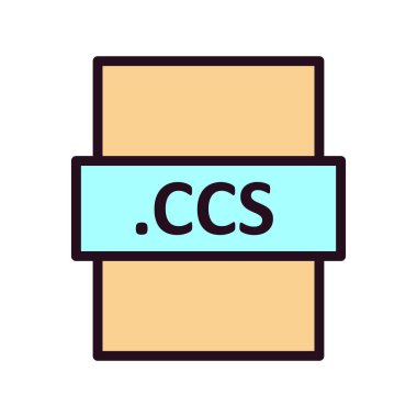 CCS dosya biçimi vektör illüstrasyonu