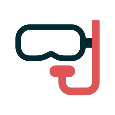 Bir scuba maskesi simgesinin vektör çizimi