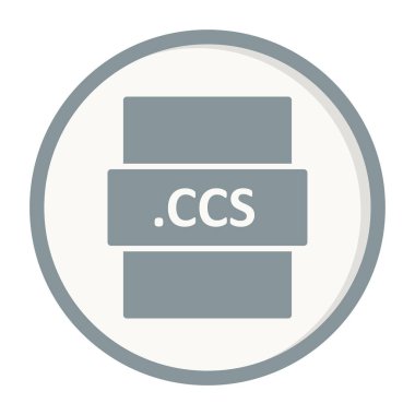 CCS dosya biçimi vektör illüstrasyonu
