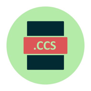 CCS dosya biçimi vektör illüstrasyonu