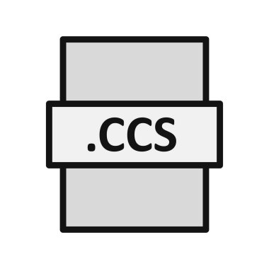 CCS dosya biçimi vektör illüstrasyonu