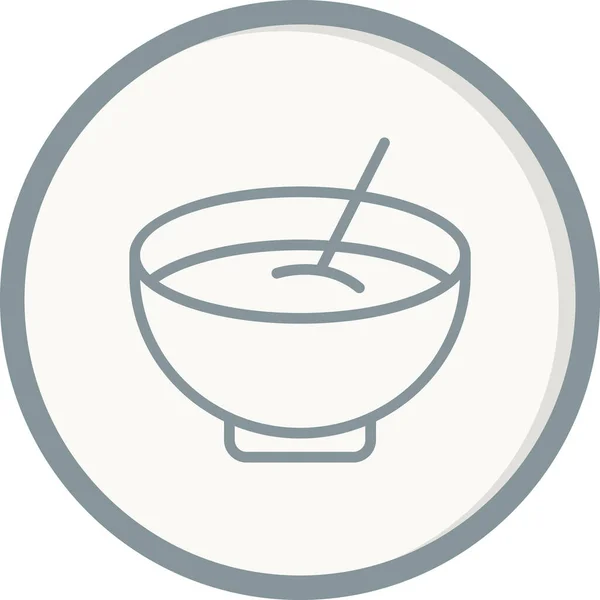 Bowl Soup Icon Vector Illustration — ストックベクタ