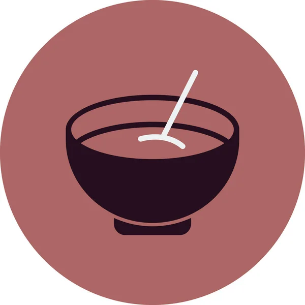 Tazón Sopa Icono Vector Ilustración — Archivo Imágenes Vectoriales