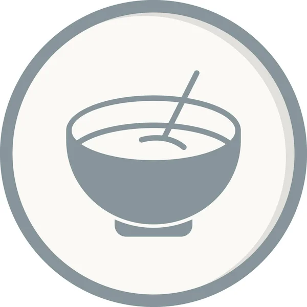 Bowl Soup Icon Vector Illustration — ストックベクタ