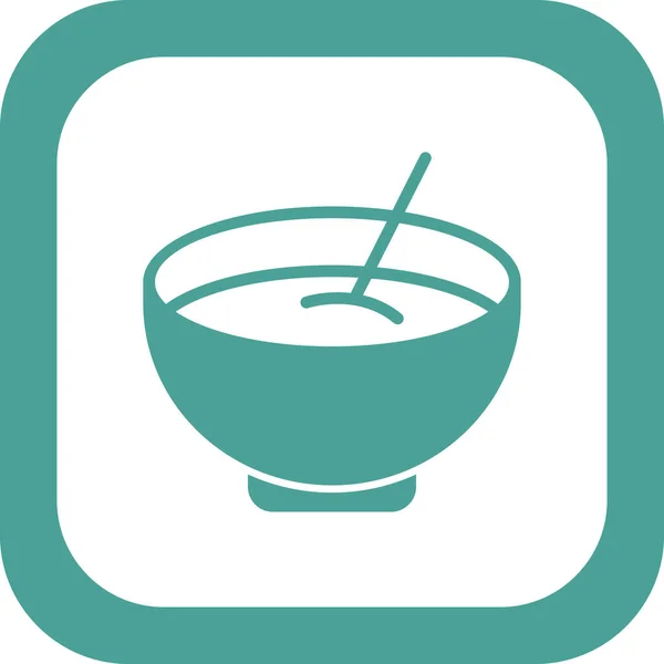 Bowl Soup Icon Vector Illustration — ストックベクタ