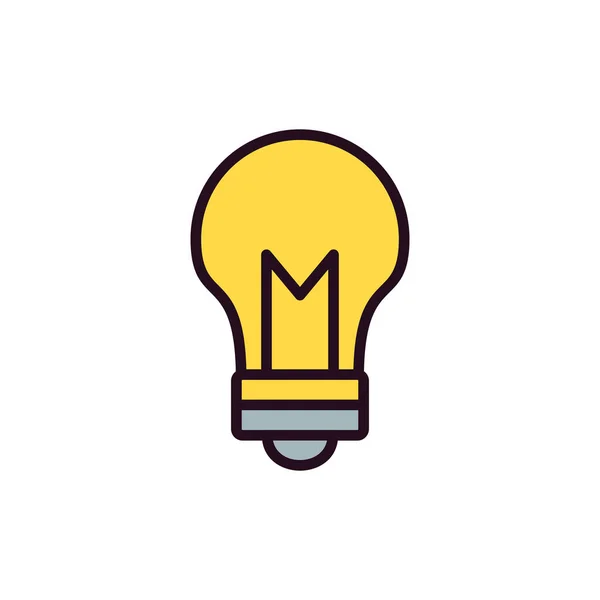 Vector Illustration Light Bulb Icon — Stock Vector