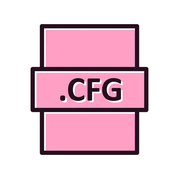 Cfg File Format Icon Vector Illustration — стоковый вектор