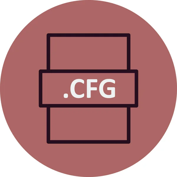 Cfg File Format Icon Vector Illustration — Vetor de Stock