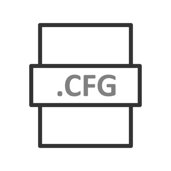 Cfg File Format Icon Vector Illustration — 스톡 벡터