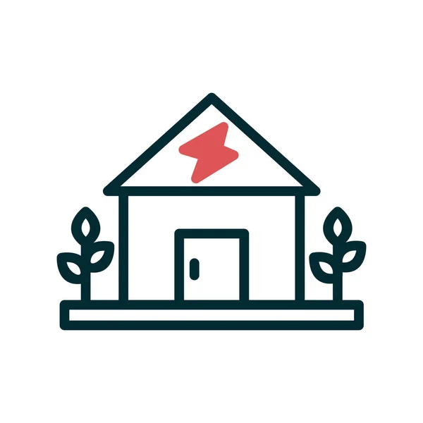 Vector Illustration Eco House Icon — 스톡 벡터