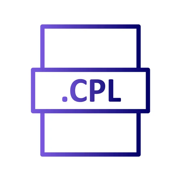 Cpl File Format Icon Vector Illustration — ストックベクタ