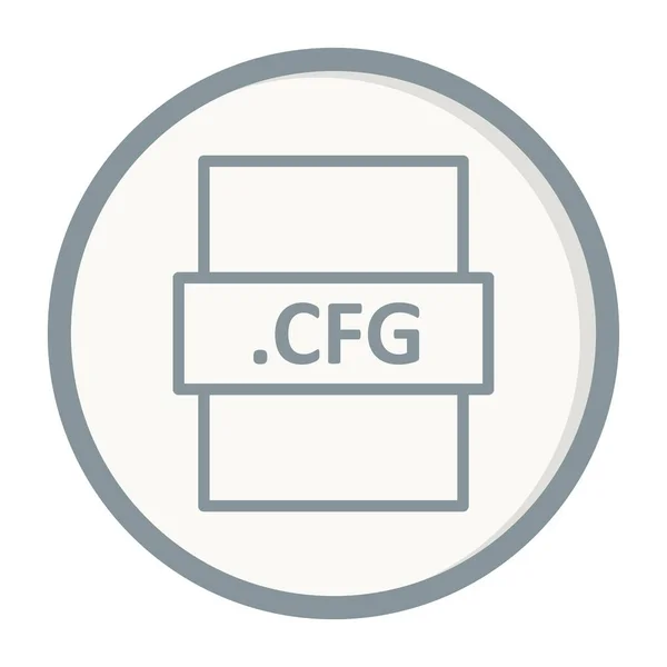 Cfg File Format Icon Vector Illustration — стоковый вектор