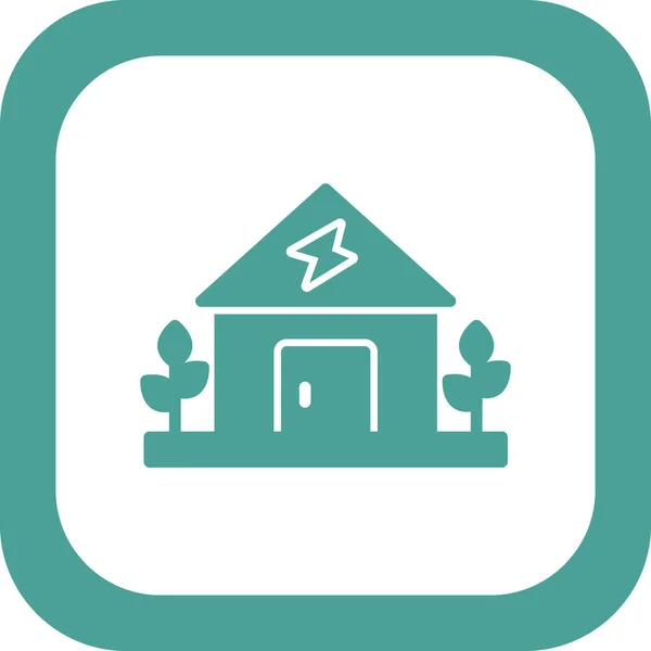 Vector Illustration Eco Home Icon — 스톡 벡터