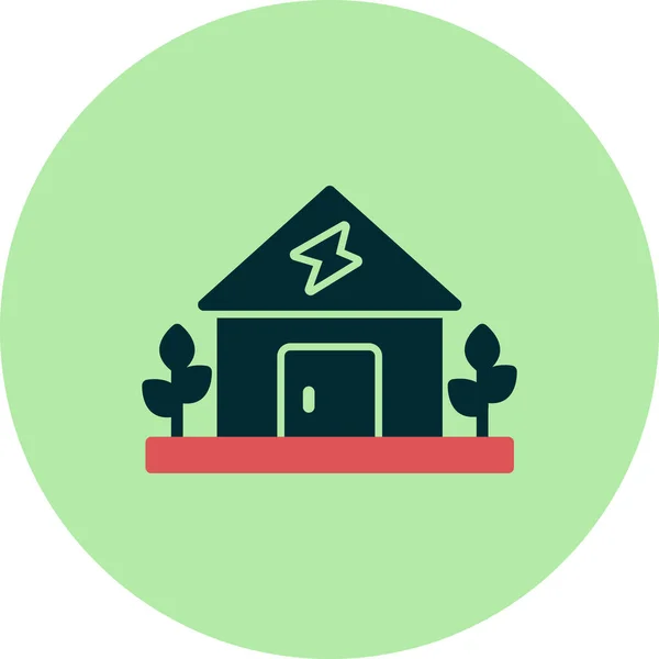 Vector Illustration Eco Home Icon — 스톡 벡터