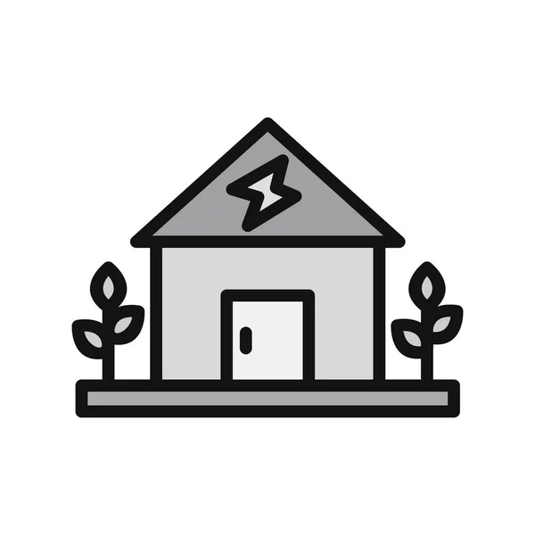 Ilustración Vectorial Del Icono Eco Home — Vector de stock