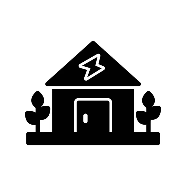 Vector Illustration Eco Home Icon — Stock Vector