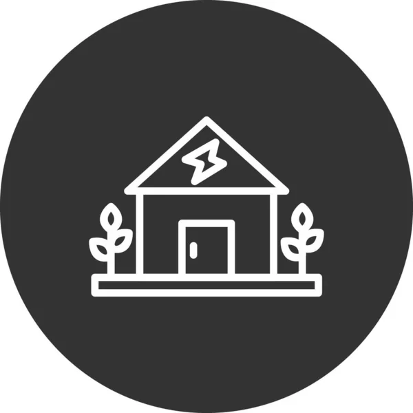 Vector Illustration Eco Home Icon — Stok Vektör
