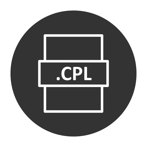 Cplファイル形式のアイコン ベクトル図 — ストックベクタ