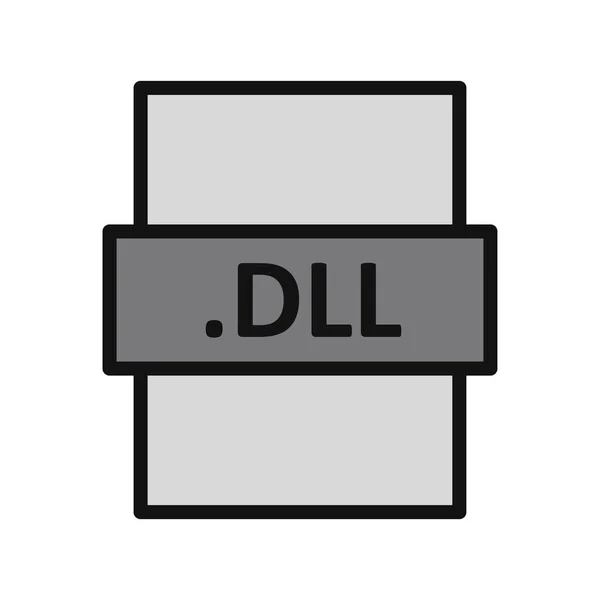 Dll File Format Icon Vector Illustration — Stockový vektor