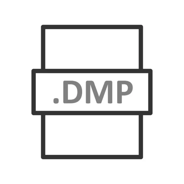 Dmp Ícone Formato Arquivo Ilustração Vetorial — Vetor de Stock