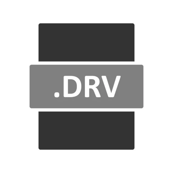 Drv File Format Icon Vector Illustration —  Vetores de Stock