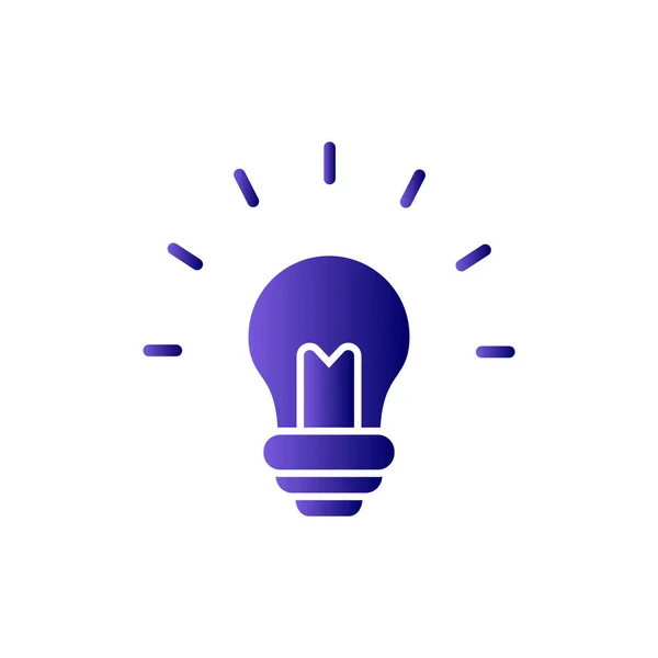 Idea Vector Icon Illustration Bulb Sign — Stock Vector