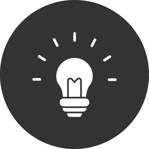 Idea Vector Icon Illustration Light Bulb Sign — 스톡 벡터