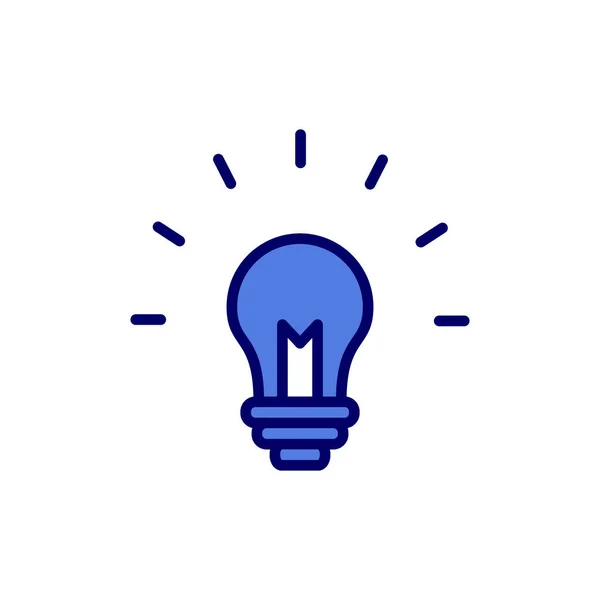 Idea Vector Icon Illustration Light Bulb Sign — Image vectorielle