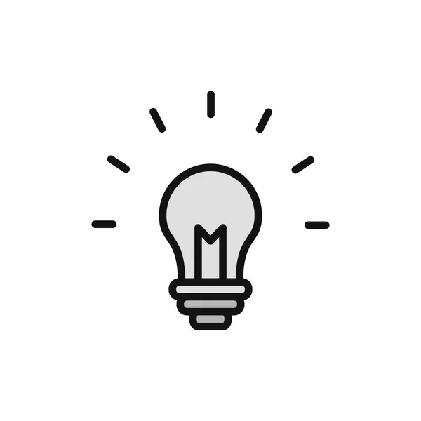 Idea Vector Icon Illustration Light Bulb Sign — Image vectorielle