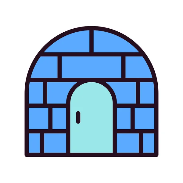 Igloo Icon Vector Illustration — Vetor de Stock