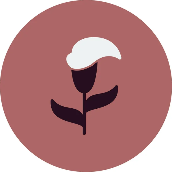 Lily Kwiat Ikona Wektor Ilustracja — Wektor stockowy