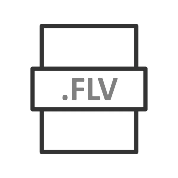 Flv File Format Icon Vector Illustration — 스톡 벡터