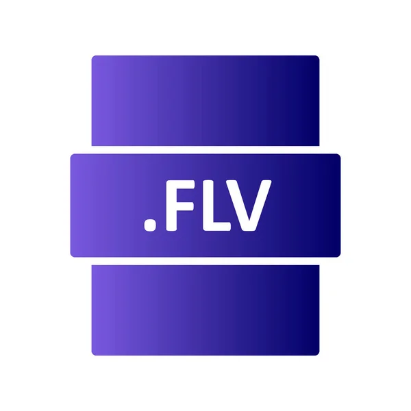 Flv File Format Icon Vector Illustration — Stockvektor