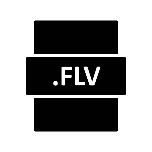 Flv File Format Icon Vector Illustration — Stockvektor