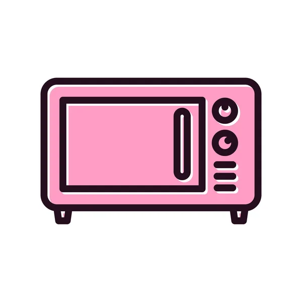 Microwave Icon Vector Illustration Background — Stok Vektör