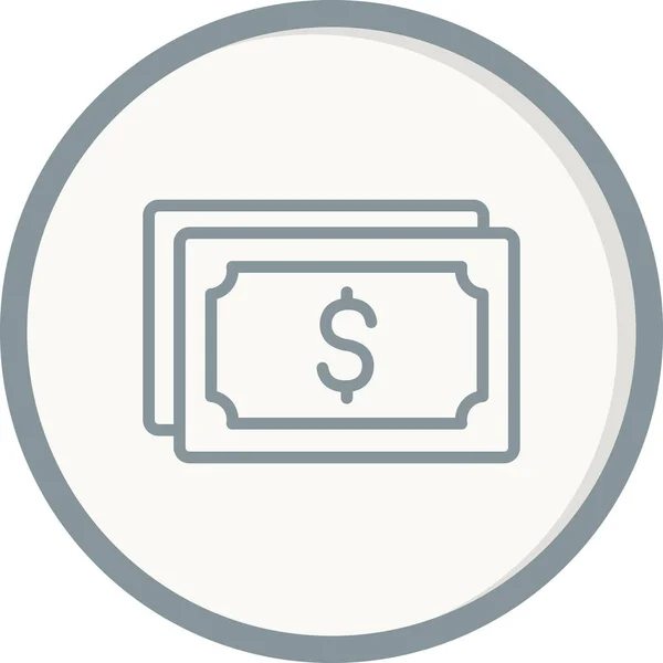 Dólar Icono Factura Vector Ilustración — Vector de stock