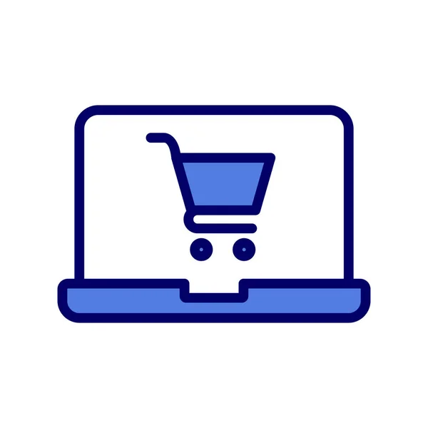 Online Shop Icon Vector Illustration —  Vetores de Stock