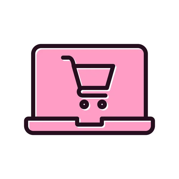Online Shop Icon Vector Illustration — Stock Vector
