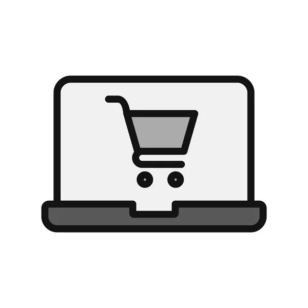 Çevrimiçi Dükkan Simgesi Vektör Çizimi — Stok Vektör