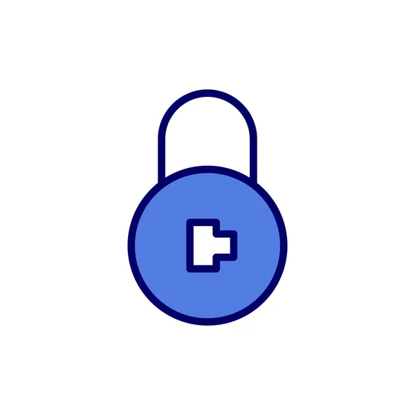 Padlock Icon Vector Illustration — Stock Vector